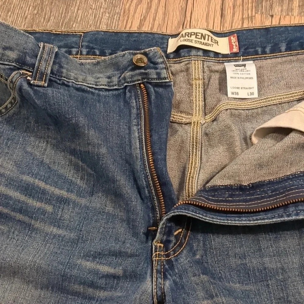 Levis Carpenter Loose Straight jeans size 36W 30L - Picture 3 of 4